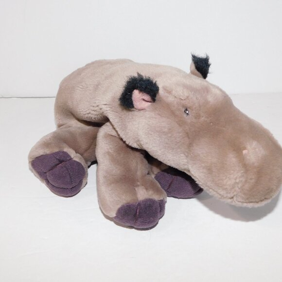 VTG 2003 Telus Spokes Critters large 12" Plush Floppy House Hippo Cuddlekins - Picture 2 of 6